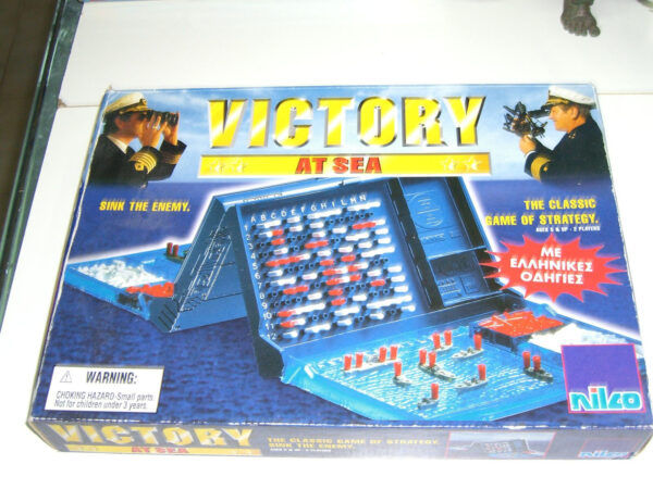 VINTAGE BATTLESHIP NILCO VICTORY AT SEA GREEK BOARD GAME MIB