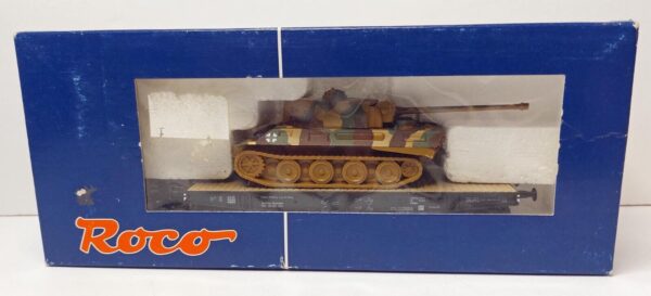 Roco Φιγούρα Μοντελισμού Heavy duty flat car loaded with Panther 1:87 66386