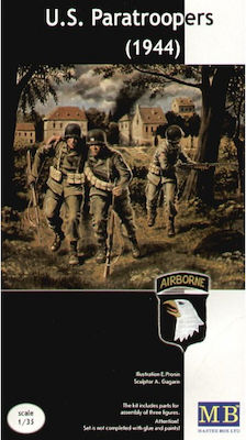 Master Box Φιγούρα Μοντελισμού Us Paratroopers 1944 σε Κλίμακα 1:35 MB3511