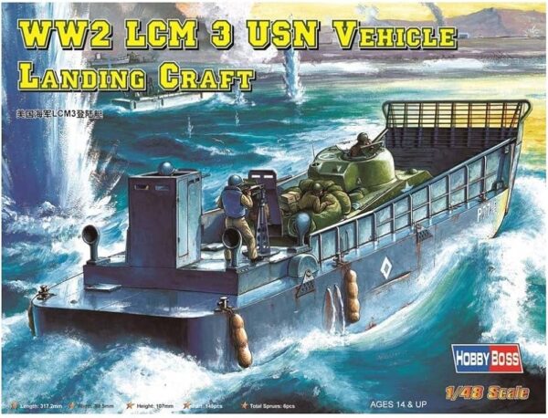 HobbyBoss Φιγούρα Μοντελισμού WW2 LCM 3 USN Vehicle Landing Craft | 1:48 | 84817