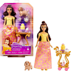 Mattel Κούκλα Disney Princess Belle’s Tea Time Cart για 3+ Ετών HLW20