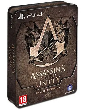 Assassin's Creed: Unity-Bastille Edition PS4 USED Damage slipcase, Missing Lithographs