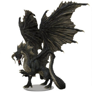 D&D: Icons of The Realms Premium Figure: Adult Black Dragon | WizKids