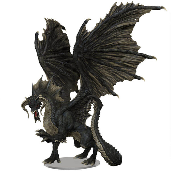 D&D: Icons of The Realms Premium Figure: Adult Black Dragon | WizKids