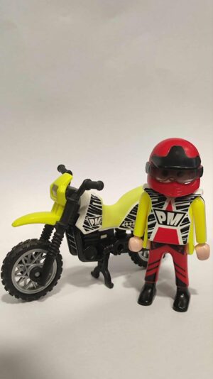 Playmobil Magazine Figure Stunt Show Biker USED