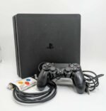 SONY PLAYSTATION 4 PS4 SLIM CONSOLE BLACK & CONTROLLER USED