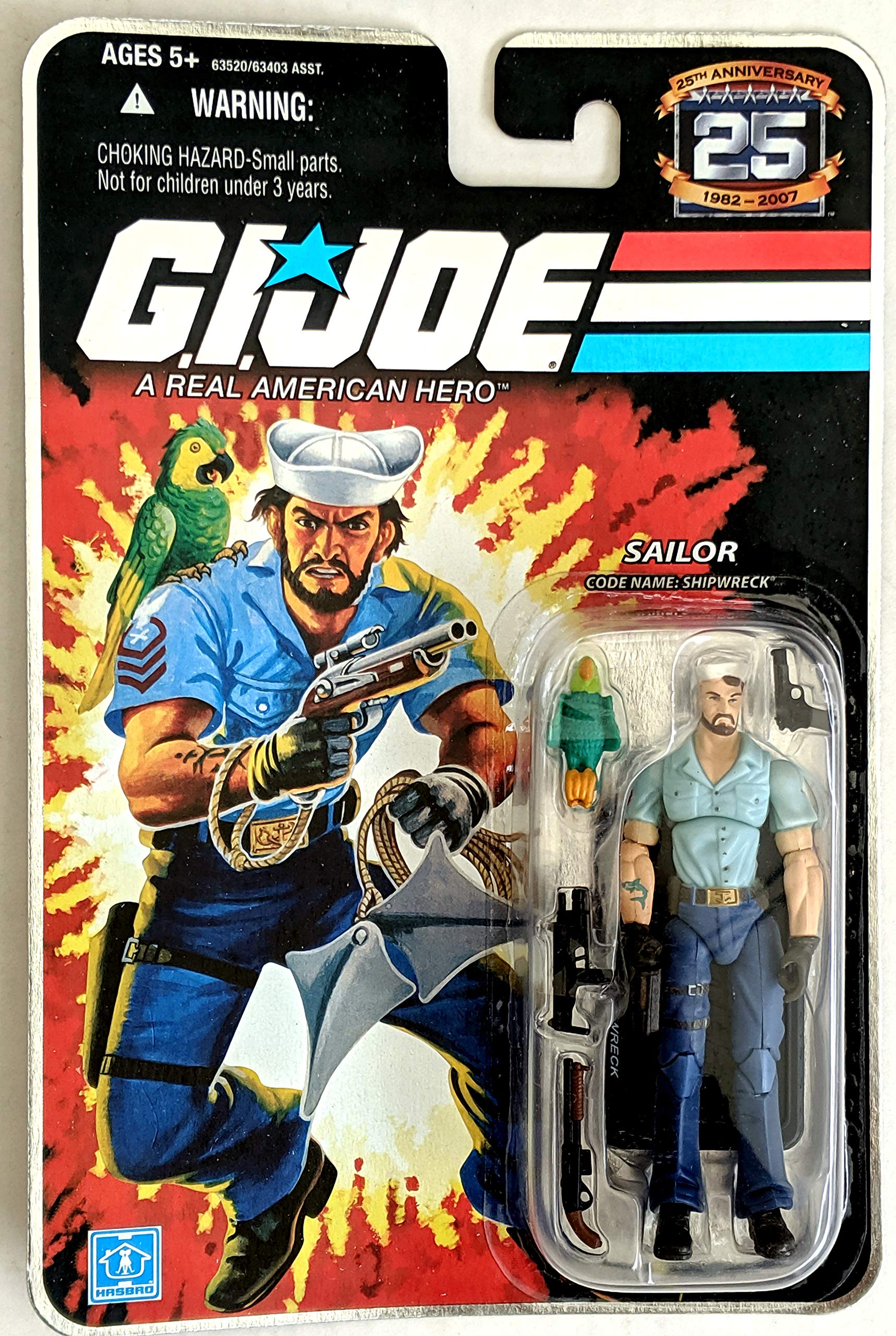 GI Joe 25th Anniversary SHIPWRECK SAILOR ACTION FIGURE MOC