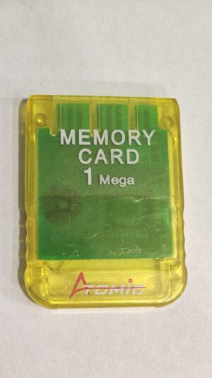 PlayStation 1 Atomic 1 Mega Memory card – Yellow– USED Loose