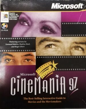 Microsoft Cinemania 97 Windows 95 Interactive Guide to Movies PC CD BIG BOX USED