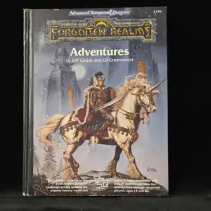 Advanced Dungeons & Dragons Forgotten Realms Adventures 2nd Edition 1990