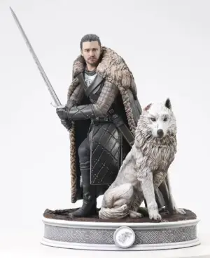 JON SNOW & GHOST 10" PVC DIORAMA TOY FIGURE STATUE GAME OF THRONES GALLERY