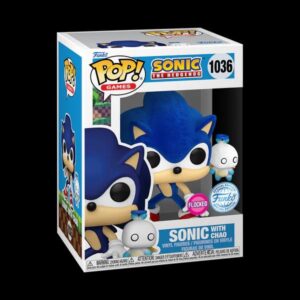 Funko Pop Sonic with Hero Chao Flocked - #1036