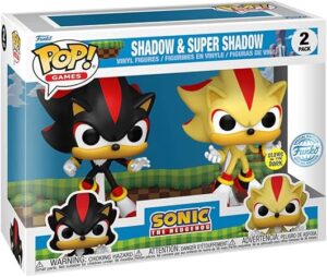 Sonic the Hedgehog – Shadow & Super Shadow Glow in The Dark 2 Pack Funko Pop! Vinyl Figures