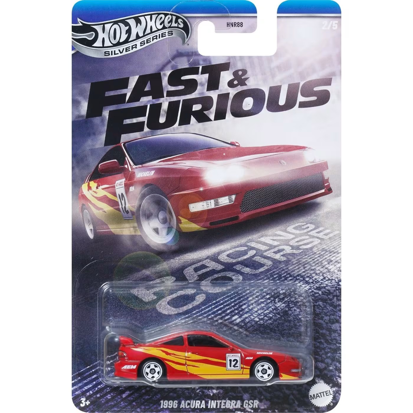 Hot Wheels Fast & Furious Αυτοκινητάκι FAST & FURIOUS - 1996 ACURA NITEGRA GSR 1:64 για 3+ Ετών