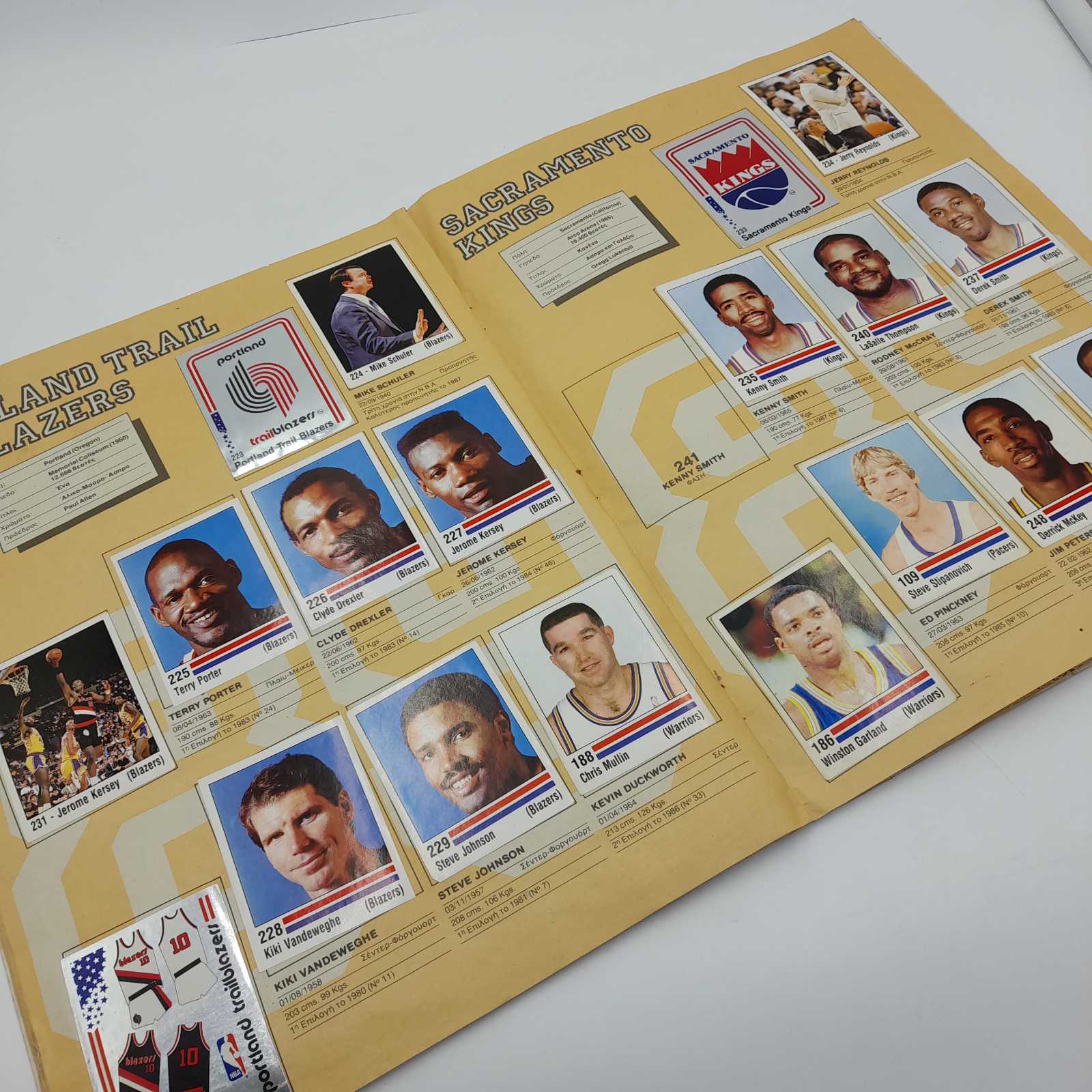 Panini Basket NBA 1989 Greek Sticker Album - Image 3