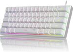 MageGee TS91 Gaming Πληκτρολόγιο 60% με RGB φωτισμό (Αγγλικό US) Λευκό