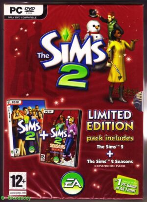 The Sims 2 Limited Edition pack including Sims 2 + Seasons Expansion Pack PC Game USED